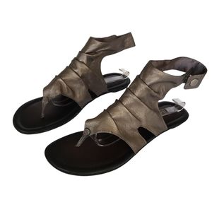 MIA Pewter Leather Gladiator Sandals Size 11 NWT
